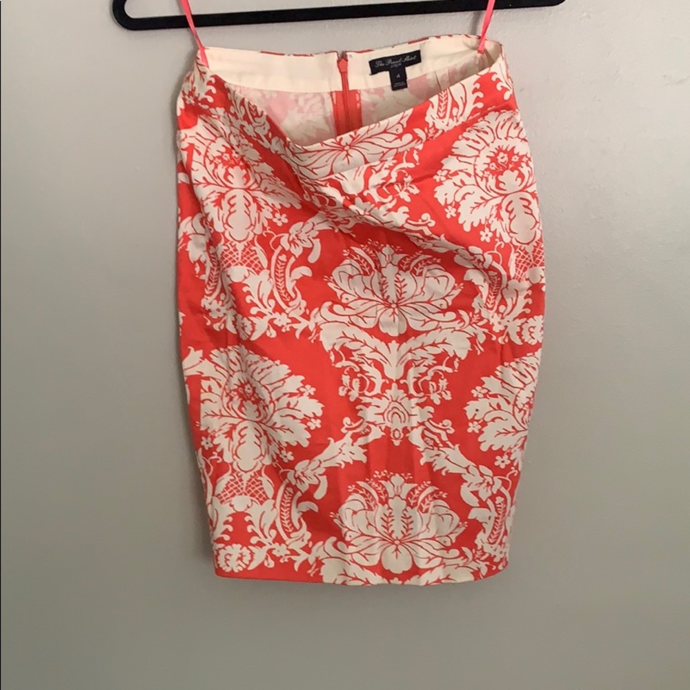 Coral Pencil Skirt